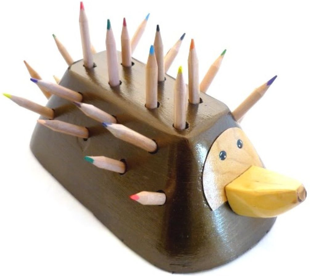 Wooden Back to School Set model: Hedgehog (Pencil Cup and Wall Mounted Coat Hook)