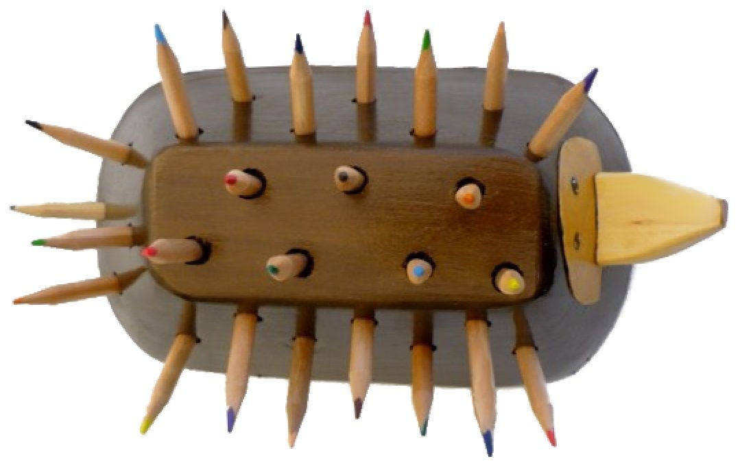 Wooden Back to School Set model: Hedgehog (Pencil Cup and Wall Mounted Coat Hook)