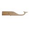 Thick wooden bevelled spatula whale model