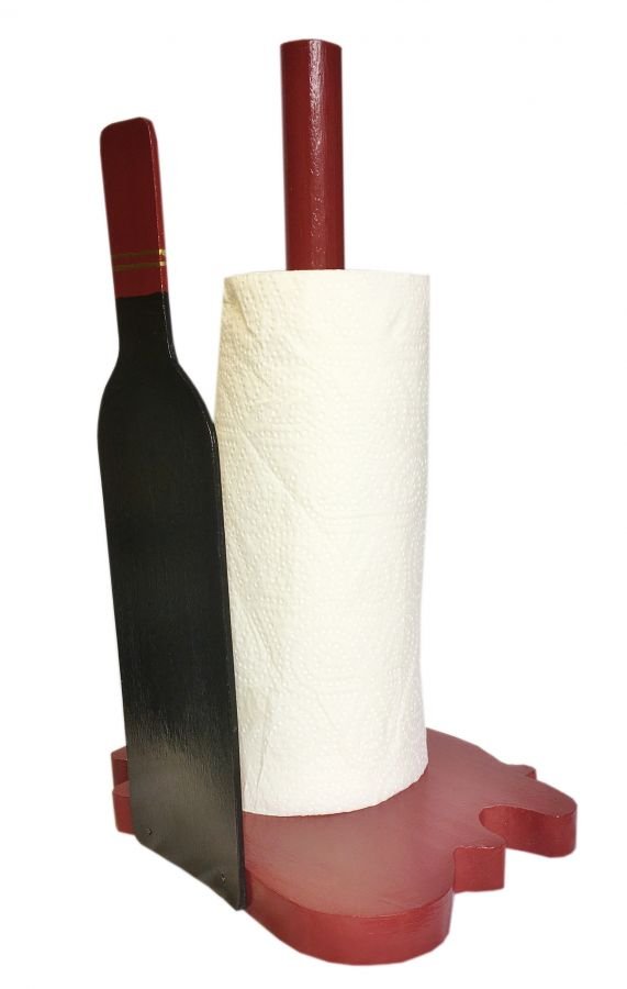 "Wine stain" paper towel holder 