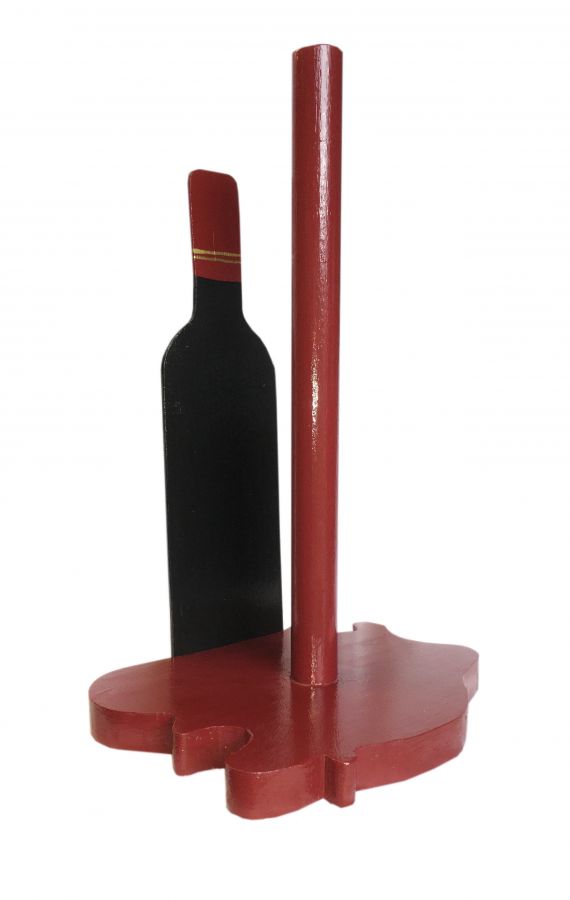"Wine stain" paper towel holder 