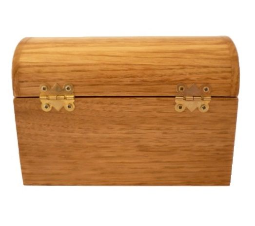 Very Nice Arched Chestnut Wooden Chest From Pyrenees