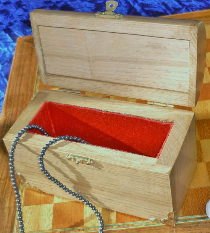 Very Nice Arched Chestnut Wooden Chest From Pyrenees