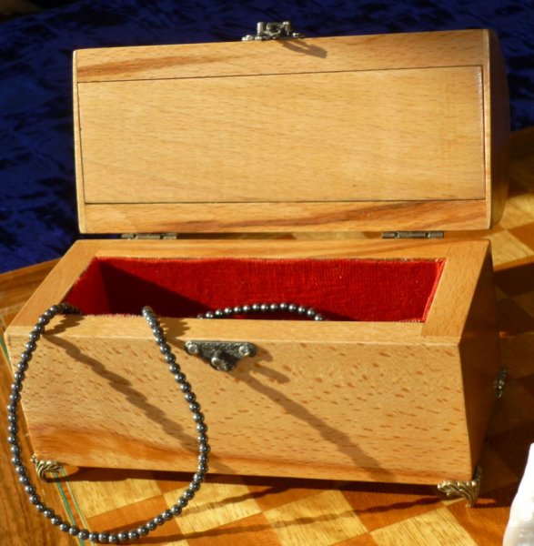 Very Nice Curved Beechwood Chest Aged Look