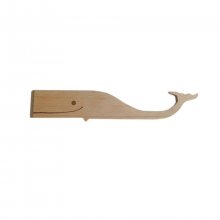 Thick wooden bevelled spatula whale model