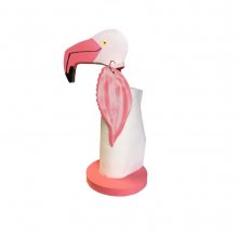 'The pink flamingo' paper towel holder 