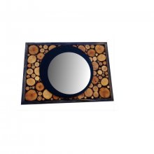 Rectangular mirror in ebony wood 31 x 22