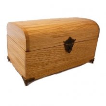 Very Nice Arched Chestnut Wooden Chest From Pyrenees 