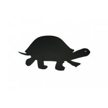 Wall or door sign in wood model : turtle 41x20 cm black