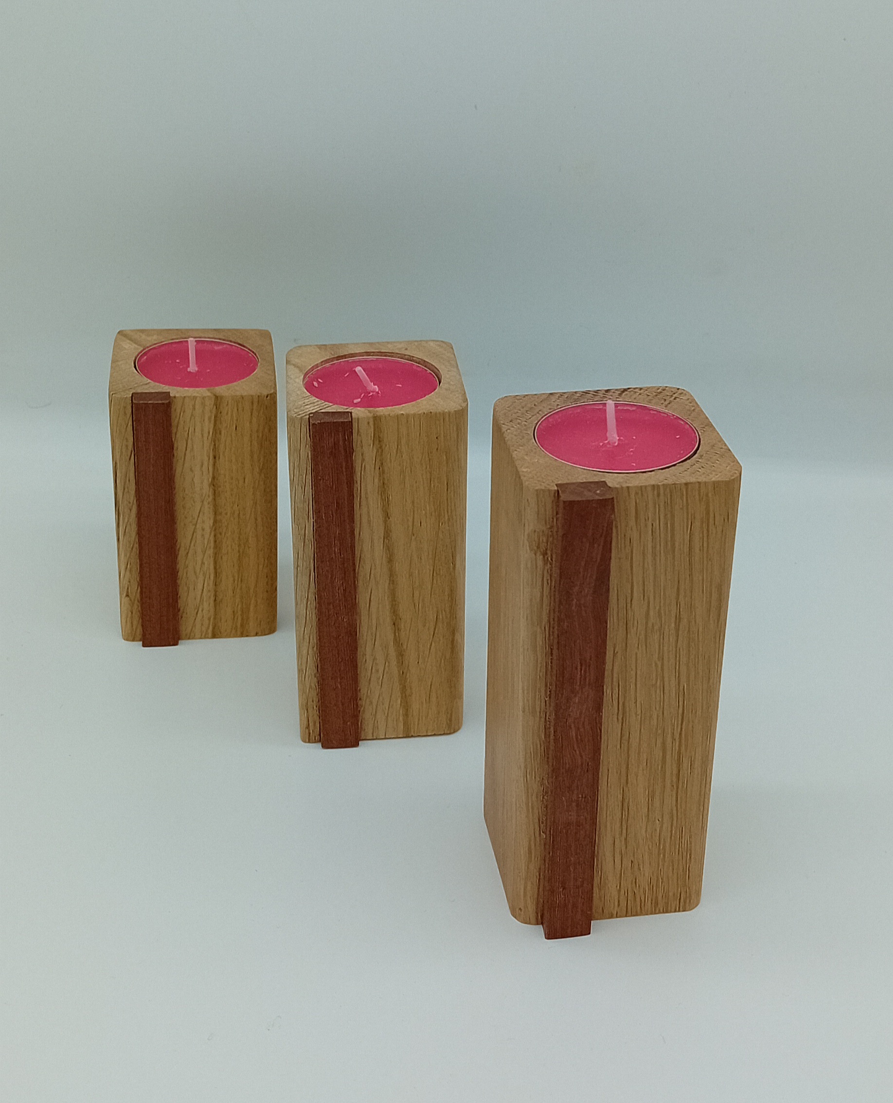 Bougeoirs carrés Bi teinte