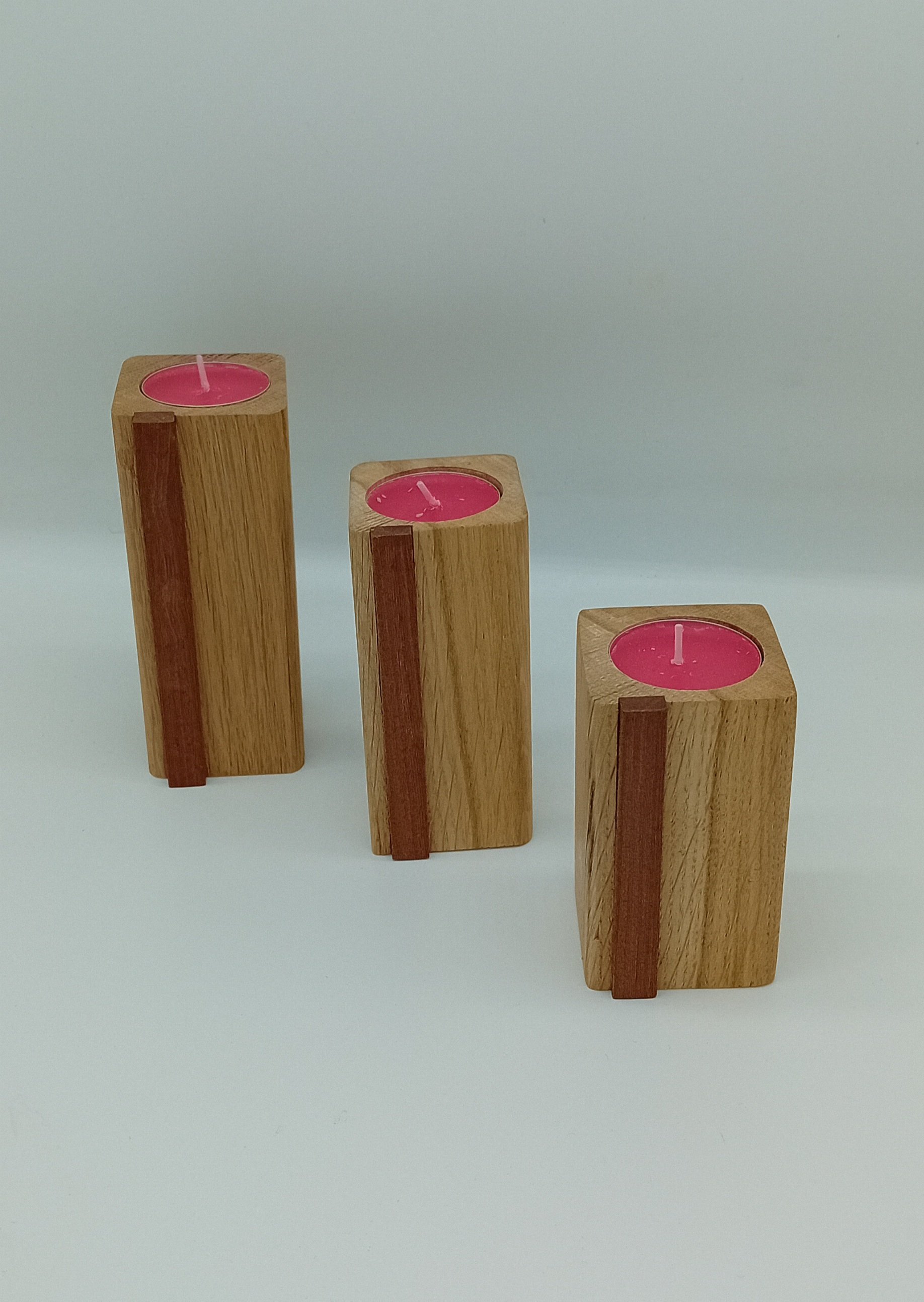 Bougeoirs carrés Bi teinte