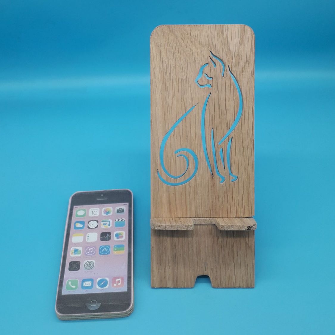 Vertical cell phone holder Cat cut out!