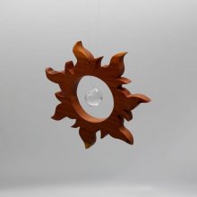 Noble Wood Suncatcher to hang with crystal sphere