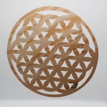 Flower of life in cut wood