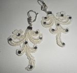 Earrings arabesque lace with Swarovski crystal