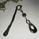 Bookmark with small silver horseshoe and hematite stones