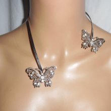 Original Swarovski crystal butterfly necklace