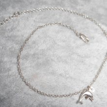 Bracelet/ankle chain with dolphin on 925 silver chain