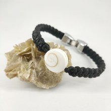 Woven rope bracelet with St Lucia's eye for good luck
