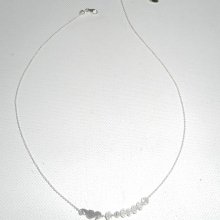 925 silver choker necklace with small seahorse and crystal beads