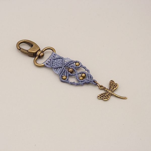 Bag jewel with carabiner key ring to personalize