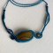 Duck blue micro-macramé necklace with a natural stone, the eye of tiger