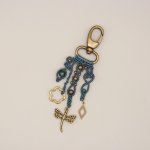 Bag jewel with key ring carabiner unique piece