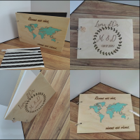 customizable wood guestbook