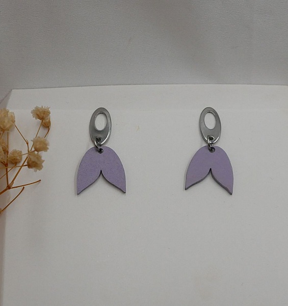 Boucles d'oreilles pendantes g&eacute;om&eacute;triques en bois parmes 