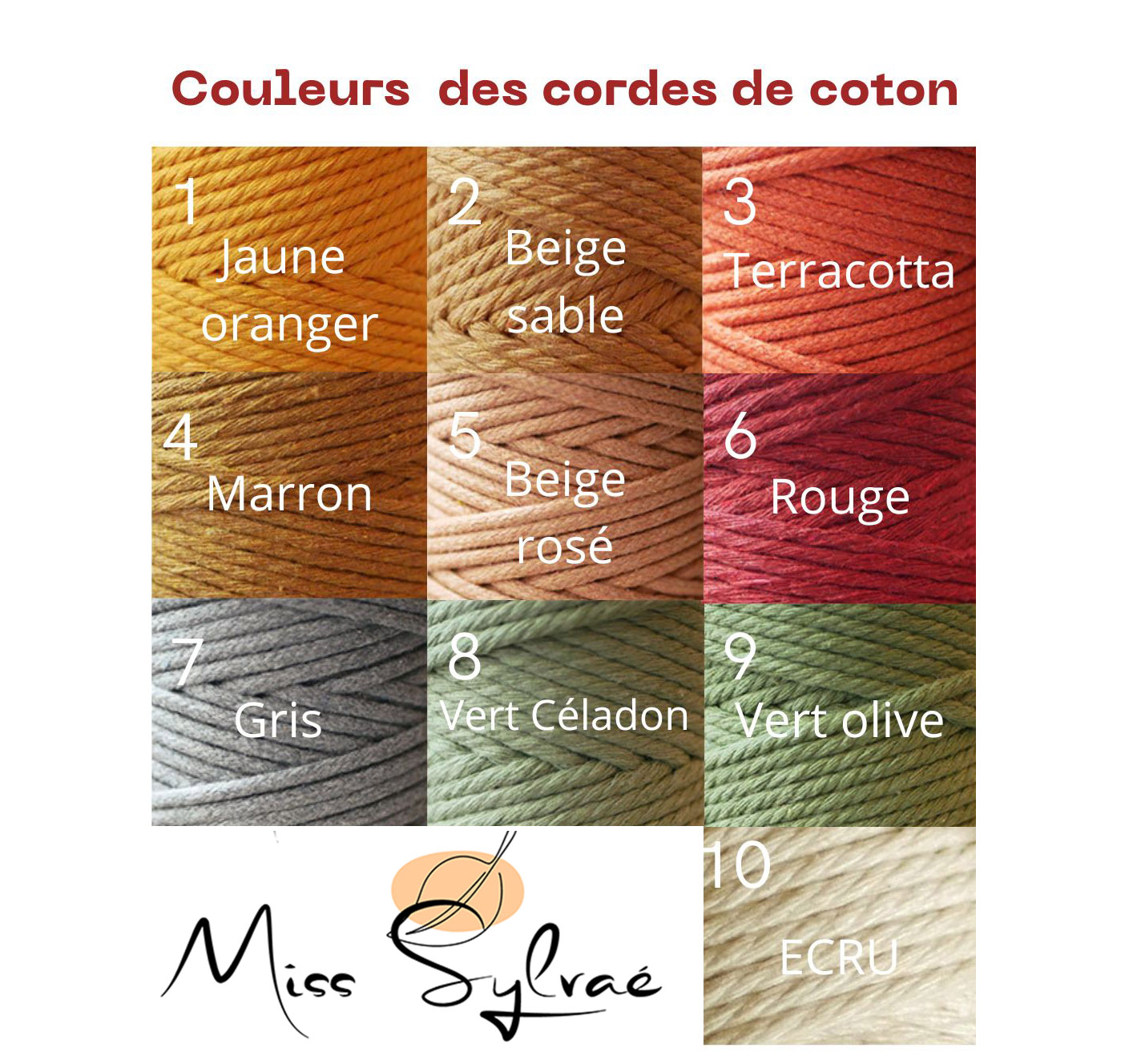 Petite suspension en macramé pour mini plantes avec corde coton couleur au choix 