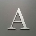 Brushed metal letter CENTURY