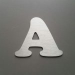 Brushed metal letter COOPER BLACK