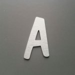 Brushed metal letter DOM CASUAL