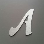 Brushed metal letter FELIPE