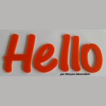 Hello deco letter in plexi , height 20 cm