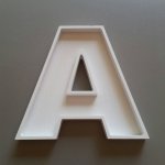 Hollow letter in white PVC ARIAL BLACK