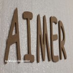 Decorative wooden letter LOVE