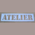 Deco stencil, metal letter zinc ATELIER