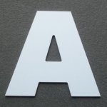 Plastic letter PVC ARIAL BLACK