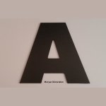 Plastic letter PVC black ARIAL BLACK