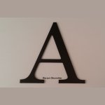 Plastic letter black PVC LOFT