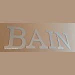 Zinc decorative letter BAIN 10 cm