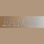 Zinc decorative letter FAMILY 10 cm