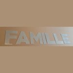 Zinc decorative letter FAMILY 20 cm