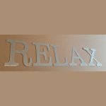 Decorative letter in zinc RELAX 10 cm