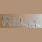 Decorative letter in zinc RELAX 30 cm