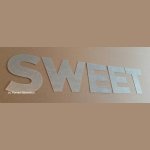 Zinc decorative letter SWEET 10 cm