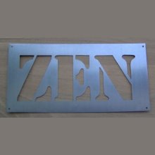 Stencil deco, metal letter ZEN