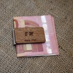 Wooden money clip to personalize