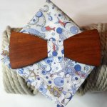 Liberty Ocean sailor bow tie pouch in wood, customizable